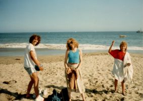 Adria, Terri, and Steve at Santa Cruz Boardwalk Beach