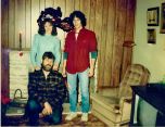 Eddie Carney, Terri, Steve Higgins Xmas 1987 at Barbara and Jimmy Carney's Fillmroe St Santa Clara
