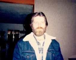 Eddie Carney, night after hair cut and beard trim, Fillmore Street, Santa Clara