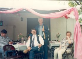 Eddie and Jim Carney at Eddie's wedding 