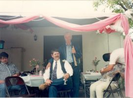Eddie Carney's wedding, with dad James Carney