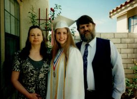 Jonie, Adria, Eddie, high school graduation
