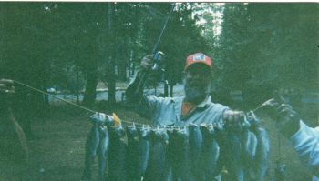 Eddie fishing with friends till dusk 