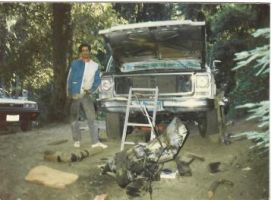 Adrian with Eddies truck 