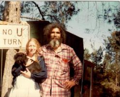 Freddy dog, Grape (woman) Chief (man) at neighbors  
