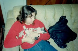 Joan with kitty