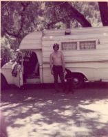 Eddie camping with Jo Anne