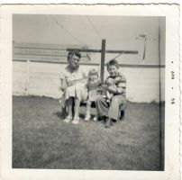 Eddie and Jackie Carney with babysitter, Peggy