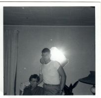 Eddie Carney Leaving for Vietnam Mama WIlliams (great great maternal grandma from Shady Grove AR)