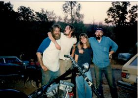 Eddie and friends with completed motorcycle build