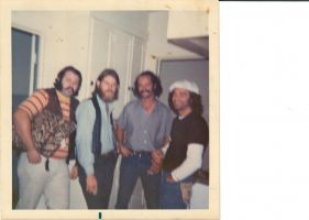 Fat Frank Mendens, Eddie Carney, Hal Carson, and Jesse at  Purshing St San Jose
